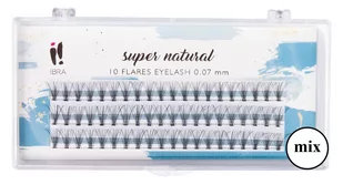 Ibra Kępki rzęs SUPER NATURAL 0.07-C-MIX (8,10 i 12mm) 1op. 963618 - Sztuczne rzęsy i akcesoria - miniaturka - grafika 1