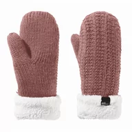 Rękawiczki - Damskie rękawice Jack Wolfskin HIGHLOFT KNIT MITTEN W afterglow - S - miniaturka - grafika 1