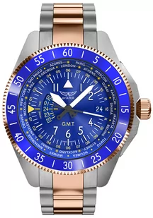 Zegarek Zegarek Aviator V.1.37.3.308.5 AIRACOBRA GMT - Zegarki męskie - miniaturka - grafika 1
