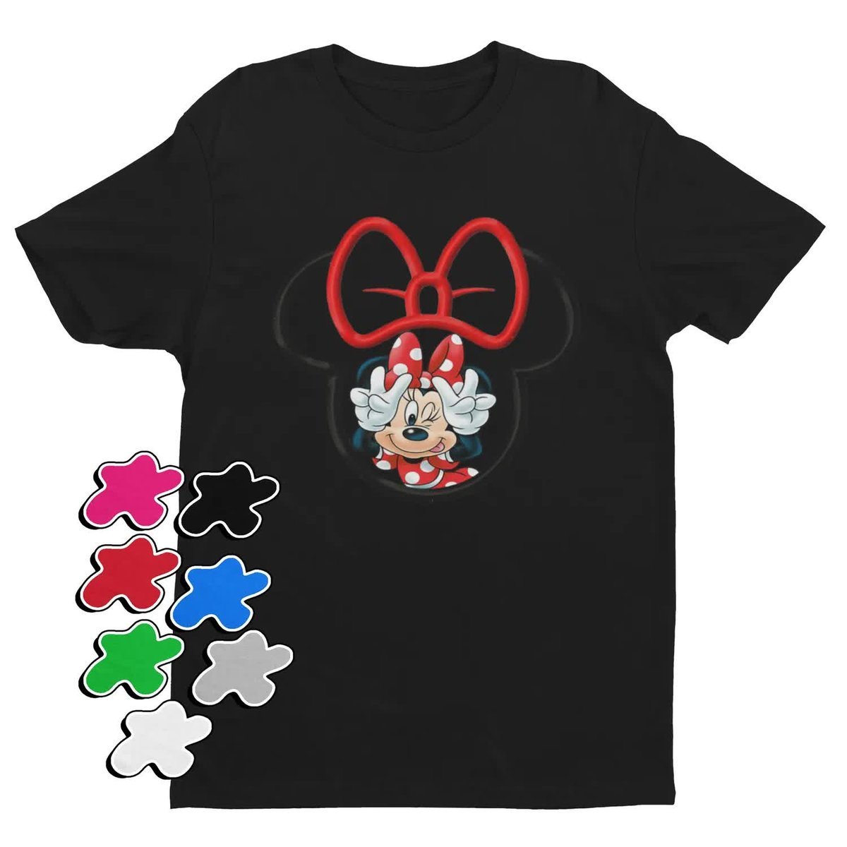 Koszulka T-Shirt Dziecięca Z Nadrukiem Myszka Miki Minnie Różne -M 134-140