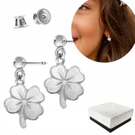 Biżuteria dla dzieci - Kolczyki Koniczynki dla Dziewczynki Kolczyki Koniczynka Srebro 925 - miniaturka - grafika 1