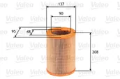 Filtry powietrza - Filtr powietrza VALEO 585608 C1480 585608 - miniaturka - grafika 1