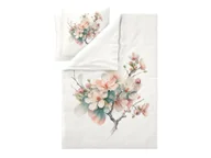 Pościel - LIVARNO® Pościel satynowa z bawełny, 160 x 200 cm (Kwitnące drzewo/biały) - miniaturka - grafika 1