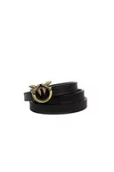 Paski - Pinko Love Berry H1 Belt Cielęcina Pasek, Z99Q_Czarno-Antique Gold, S Kobiety, Z99q_czarno-antyczne złoto, S - miniaturka - grafika 1