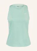 Bluzki damskie - Nike Top Do Biegania Swift blau - miniaturka - grafika 1