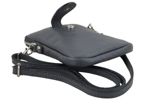 Skórzane etui na telefon - Szare ciemne - Etui i futerały do telefonów - miniaturka - grafika 5