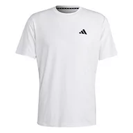 Koszulki męskie - adidas Męski T-shirt (Short Sleeve) Tr-Es Stretch T, White/Black, IJ7020, L - miniaturka - grafika 1