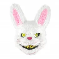 Dodatki do strojów karnawałowych - Maska LED Halloween Królik 25x32cm IMPREZA HALLOWEEN STRASZNE DEKORACJE - miniaturka - grafika 1