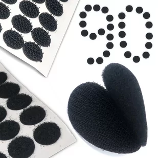 Rzep samoprzylepny komplet okrągły kół 1,5cm 90par - Dekoratorstwo - miniaturka - grafika 1