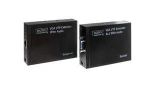 Digitus System przekazu sygnału AV Przedłużacz extender VGA 1920 x 1200px po skrętce kat.5e UTP do 300m z audio miniJack DS-53400 DS-53400 - Inne akcesoria audio-wideo - miniaturka - grafika 4
