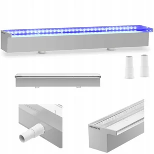 Uniprodo Wylewka wodospadowa - 60 cm - oświetlenie LED - niebieski/biały - wypływ wody 30 mm UNI_WATER_28 - Akcesoria do basenów - miniaturka - grafika 1