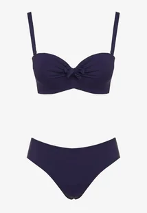 Granatowe Bikini Strój Kąpielowy Dwuczęściowy Biustonosz z Supełkiem i Figi Carinela - Stroje kąpielowe - miniaturka - grafika 1