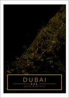 Plakaty - Galeria Plakatu, Dubai mapa złota, 30x40 cm - miniaturka - grafika 1