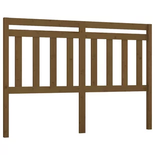 Lumarko Wezgłowie łóżka, brązowe, 146x4x100 cm, lite drewno sosnowe - Inne meble do sypialni - miniaturka - grafika 3