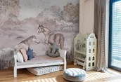 Wyposażenie pokoiku dziecięcego - Horse Valley Tapeta w Konie i Górski Pejzaż - miniaturka - grafika 1