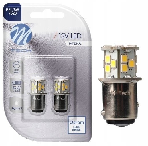 Żarówka P21/5w Led Osram M-tech Retrofit Biała Bay15d