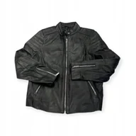 Kurtki damskie - Skórzana kurtka damska ramoneska Real Leather L - miniaturka - grafika 1