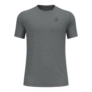 Męska koszulka termoaktywna Odlo Natural Merino 160 Base Layer Top steel grey melange - M - Koszulki sportowe męskie - miniaturka - grafika 1