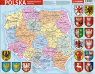 Puzzle - DEMART Puzzle ramkowe Polska administracyjna - miniaturka - grafika 1