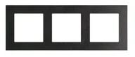 Klawisze i ramki - Kontakt Simon Ramka potrójna Nature Simon 55 - inox czarny - miniaturka - grafika 1