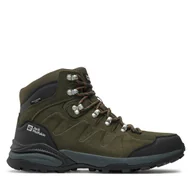 Buty trekkingowe męskie - Trekkingi Jack Wolfskin Refugio Texapore Mid M 4049841 Khaki - miniaturka - grafika 1
