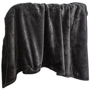 Koc 150 x 200 Pluszowy Mikrofibra Willy Czarny - Koce - miniaturka - grafika 2