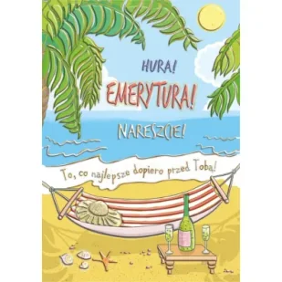 Karnet A5 Emerytura - Hamak - Kartki okolicznościowe i zaproszenia - miniaturka - grafika 1