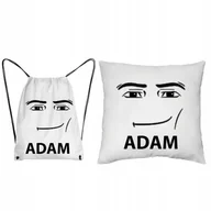 Plecaki worki - Roblox Face Zestaw Przedszkole Poduszka Worek+IMIĘ - miniaturka - grafika 1