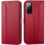 Etui i futerały do telefonów - Etui na telefon komórkowy Samsung Galaxy S20 FE flip case składane etui ochronne, czerwone - miniaturka - grafika 1