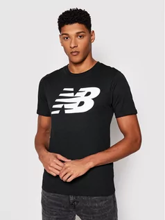Koszulki męskie - New Balance T-Shirt MT03919 Czarny Regular Fit - grafika 1