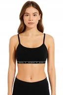 Biustonosze - GUESS CZARNY MIĘKKI BIUSTONOSZ DAMSKI Z LOGOWANĄ TAŚMĄ XS GNA - miniaturka - grafika 1