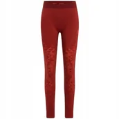 Pozostała odzież narciarska - Legginsy termoaktywne damskie Odlo KINSHIP PW 200 czerwone M - miniaturka - grafika 1