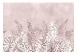 Fototapeta LIŚCIE PALMY 3D Beton Imitacja Do Salonu Sypialni 368x254 cm - Fototapety - miniaturka - grafika 1