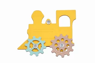 Kolorowa lokomotywa do tablicy manipulacyjnej. - Zabawki interaktywne dla dzieci - miniaturka - grafika 1