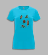 Koszulki i topy damskie - Koszulka damska t-shirt damski na prezent SZYSZKI Turkusowy L - miniaturka - grafika 1