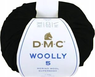 Włóczka DMC WOOLLY 5 kol. 02 / czarny - Pasmanteria - miniaturka - grafika 1