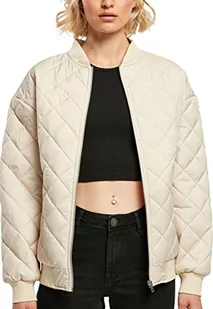 Urban Classics Damska kurtka oversized Diamond Quilted Bomberka, kurtka dla kobiet, dostępna w wielu kolorach, rozmiary XS - 5XL, beżowy, M - Kurtki damskie - miniaturka - grafika 1
