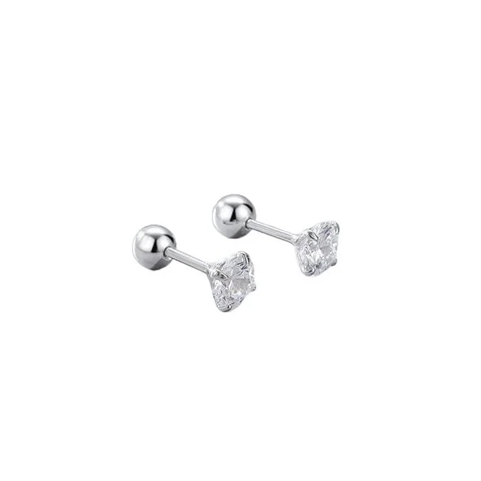 Kolczyki helix Clear 4mm