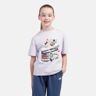 Koszulki i topy damskie - Koszulka dziecięca New Balance LAKG0117RIG fioletowa - miniaturka - grafika 1
