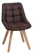 Krzesła - D2.Design Krzesło Woody brązowe ciemne 1025 - miniaturka - grafika 1