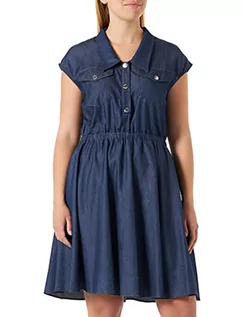 Sukienki - Love Moschino Damska sukienka bez rękawów, niebieska, rozmiar 42, niebieski, 42 - grafika 1