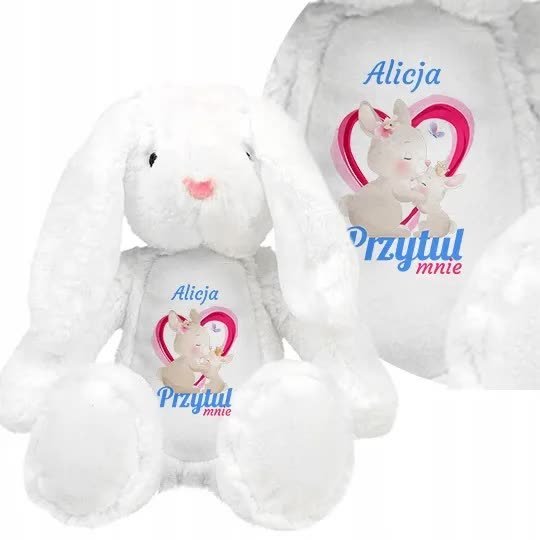 PRZYTULANKA Królik Prezent PRZYTUL Mnie Twoje IMIĘ