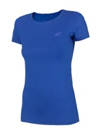 Koszulki sportowe damskie - 4F T-shirt funkcyjny w kolorze niebieskim - miniaturka - grafika 1