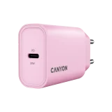 Ładowarki samochodowe - CANYON charger OnCharge 30CL Max Power 30W 1xPD EU Pink - miniaturka - grafika 1
