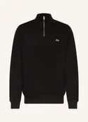 Bluzy męskie - Lacoste Bluza Dresowa Typu Troyer schwarz - LACOSTE - miniaturka - grafika 1