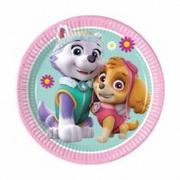 Naczynia i sztućce jednorazowe - Procos Talerzyki papierowe "Paw Patrol Skye and Everest", PROCOS, 20 cm, 8 szt 90275 - miniaturka - grafika 1