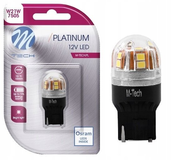 Żarówka W21w Led Osram M-tech T20 7505 Retrofit 12/24v White Canbus Biała
