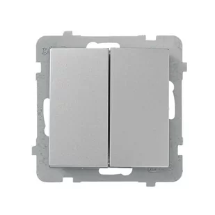 Ospel AS srebrny łącznik świecznikowy ŁP-2G/m/18 ŁP-2G/m/18 - Wyłączniki światła i elektryczne - miniaturka - grafika 1
