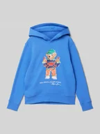 Swetry dla chłopców - Bluza z kapturem i nadrukiem z motywem z logo - miniaturka - grafika 1
