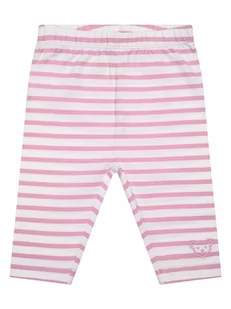 Steiff Legginsy w kolorze jasnoróżowo-białym - Spodenki dla niemowląt - miniaturka - grafika 1